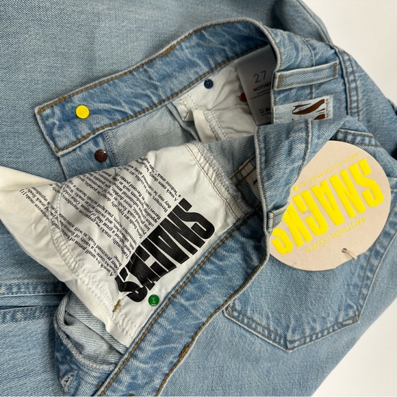 MOTHER | SNACKS! The Pleated Fun Dip Puddle Jeans NWT Retail $228 - Picture 8 of 11